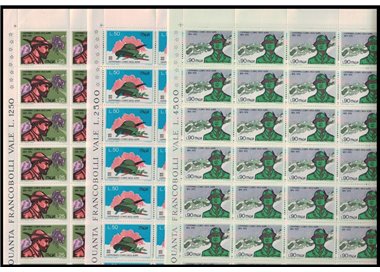 ITALY 1972 Alpine Corps 3 full sheets MNH**