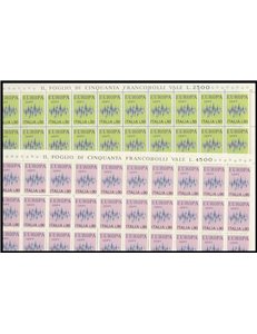 ITALY 1972 Europe 2 full sheets MNH**
