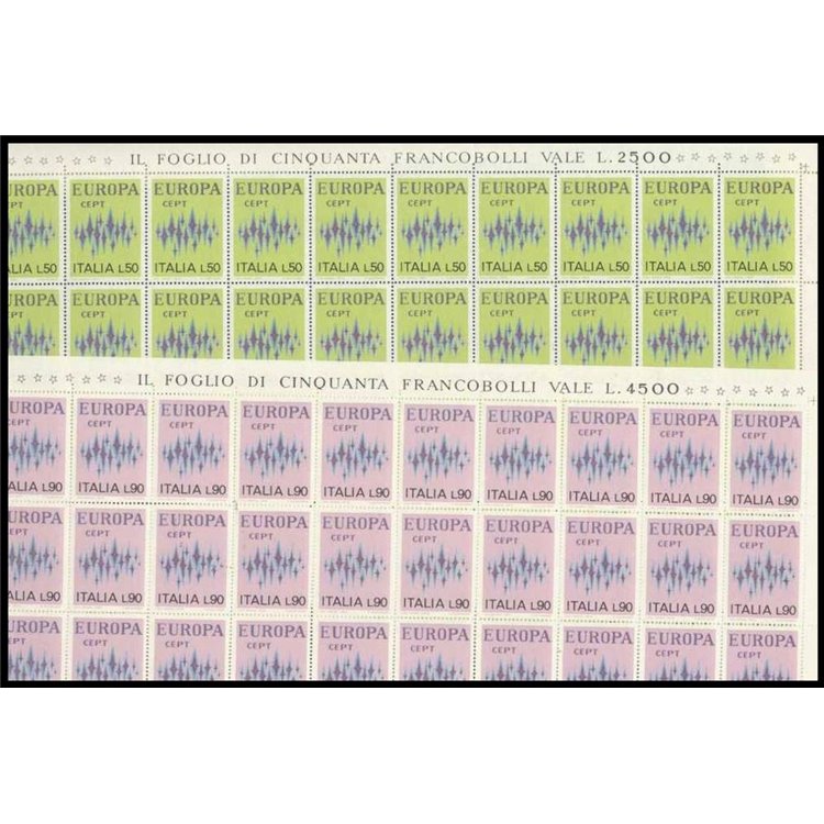 ITALIA 1972 Europa 2 fogli interi MNH**