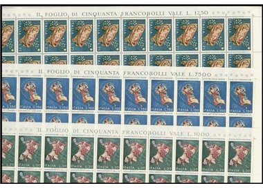 ITALY 1972 Christmas 3 full sheets MNH**