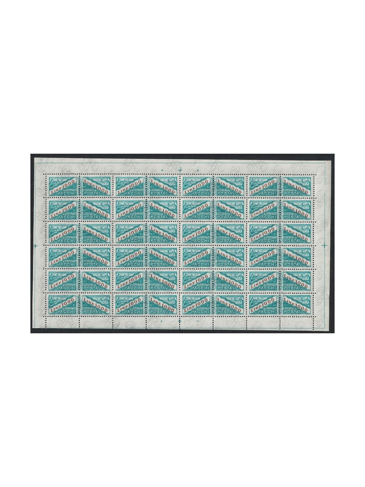 SAN MARINO 1967 Pacchi postali (£ 1000) 1 foglio intero