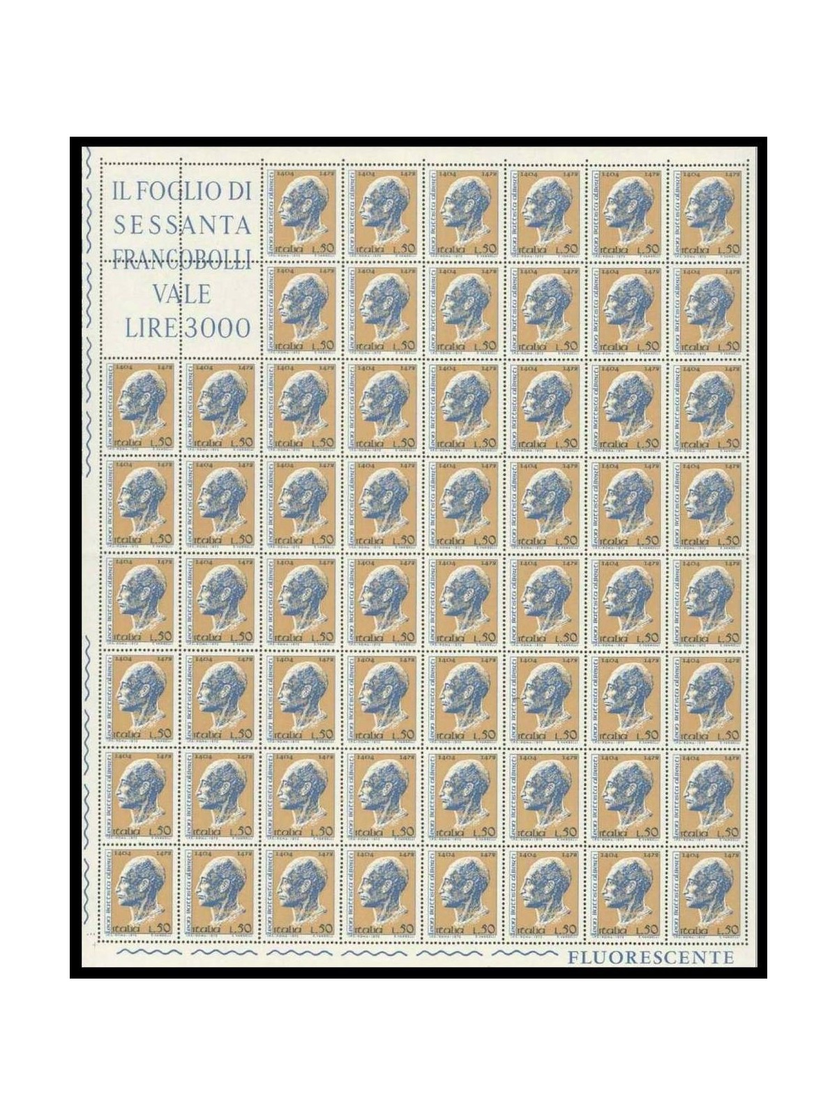 ITALY 1972 Leon Battista Alberti 1 full sheet MNH**