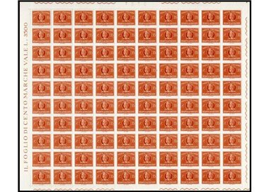 ITALY 1974 Authorized delivery 1 full sheet MNH**