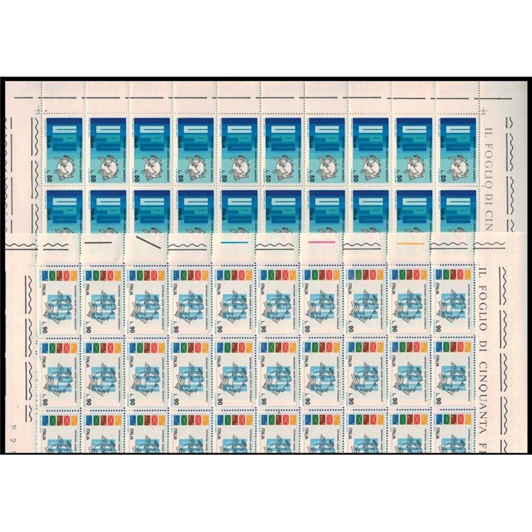 ITALY 1974 Universal Postal Union 2 full sheets MNH**