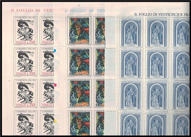 ITALY 1976 Art 3 full sheets MNH**
