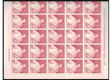 ITALY 1976 Tiziano Vecellio 1 full sheet MNH**