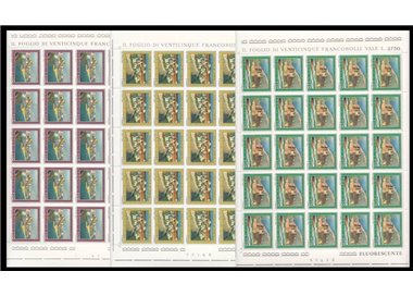 ITALY 1976 Tourism 3 full sheets MNH**