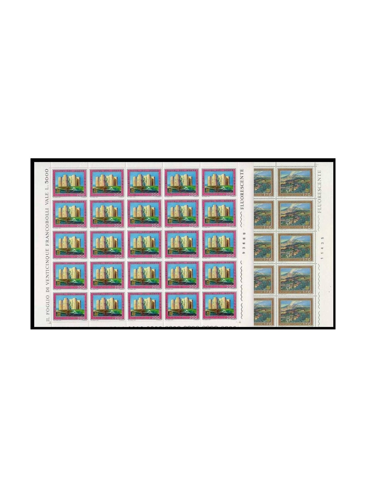ITALY 1977 Europe 2 full sheets MNH**