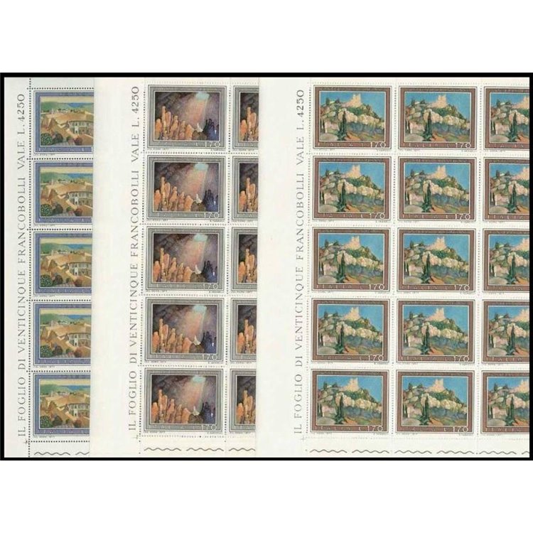 ITALIA 1977 Turismo 3 fogli interi MNH**