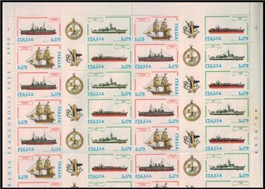 ITALIA 1978 Navi II 1 foglio intero MNH**