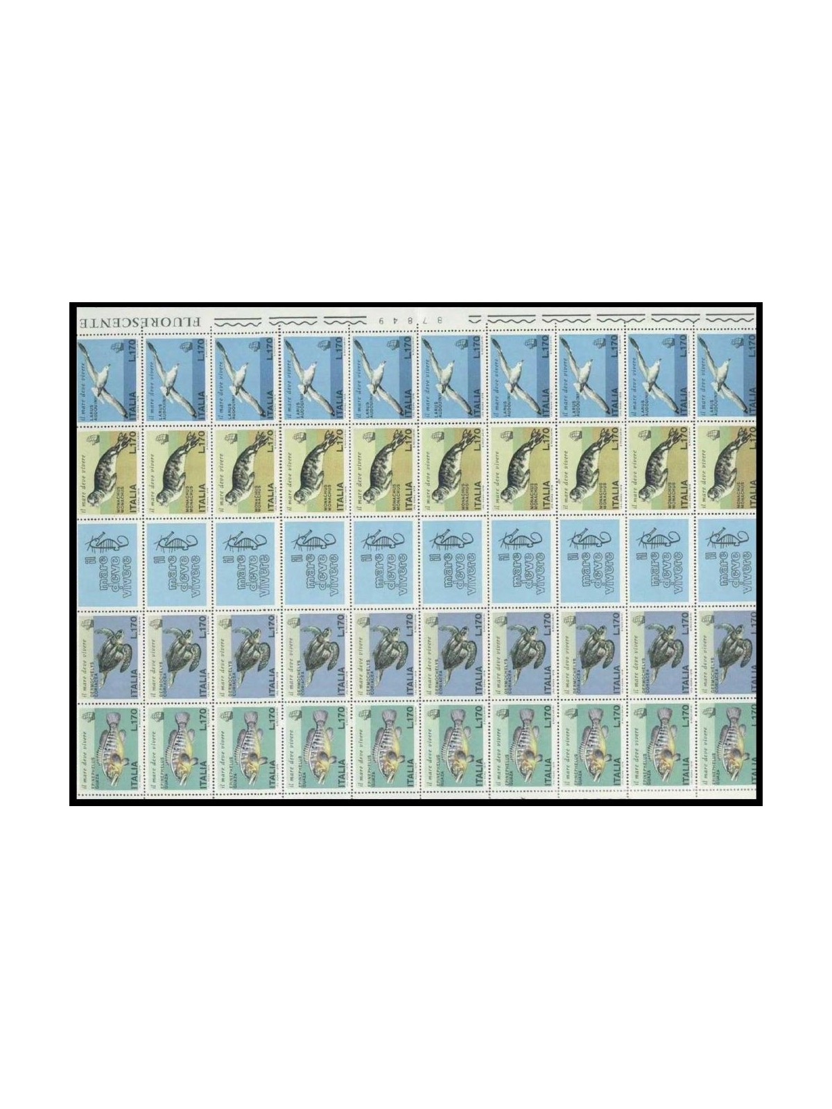 ITALY 1978 Safeguarding the Sea 1 full sheet MNH**