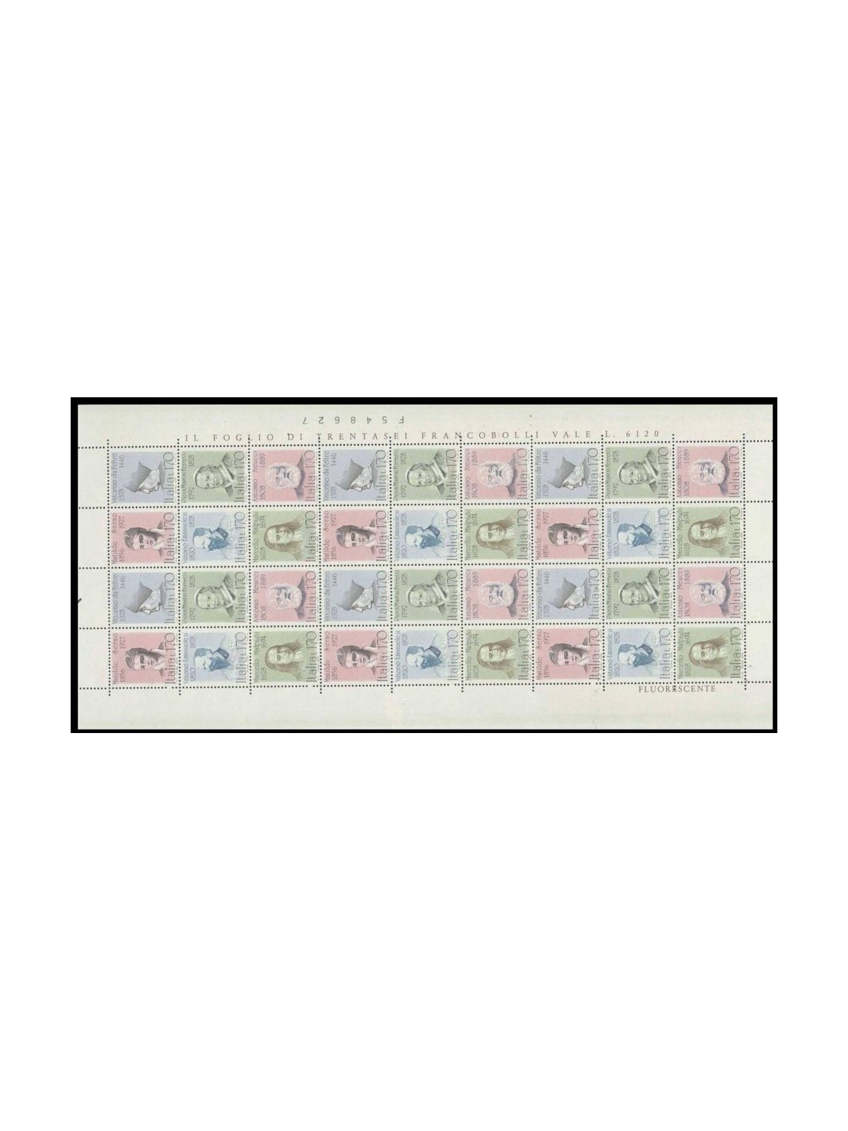 ITALIA 1978 Uomini illustri 1 foglio intero MNH**
