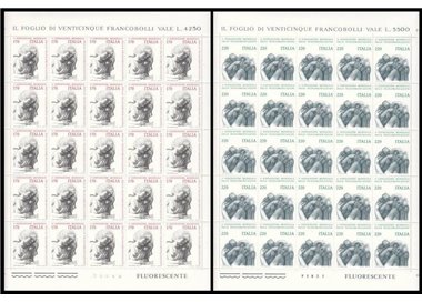 ITALIA 1979 Telecomunicazioni 2 fogli interi MNH**