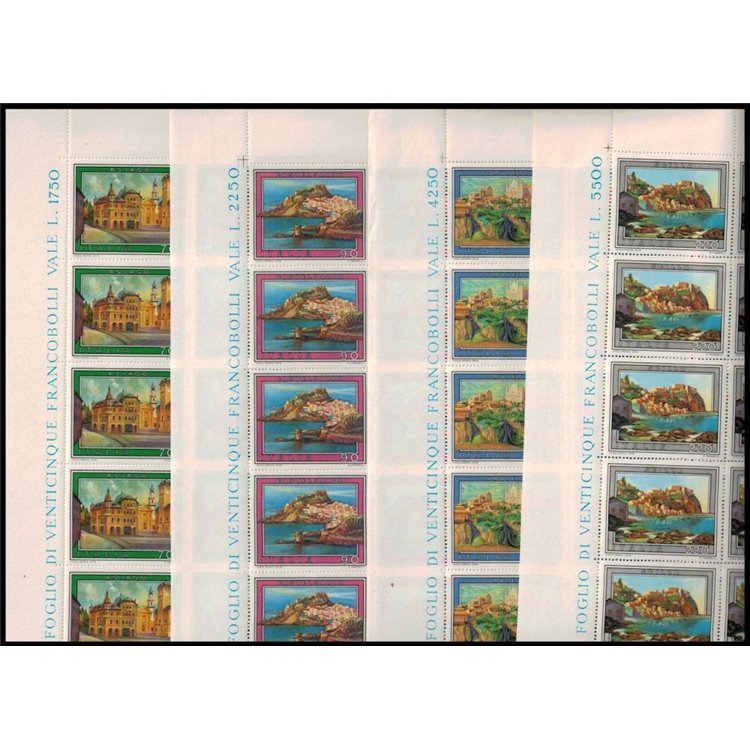 ITALY 1979 Tourism 4 full sheets MNH**
