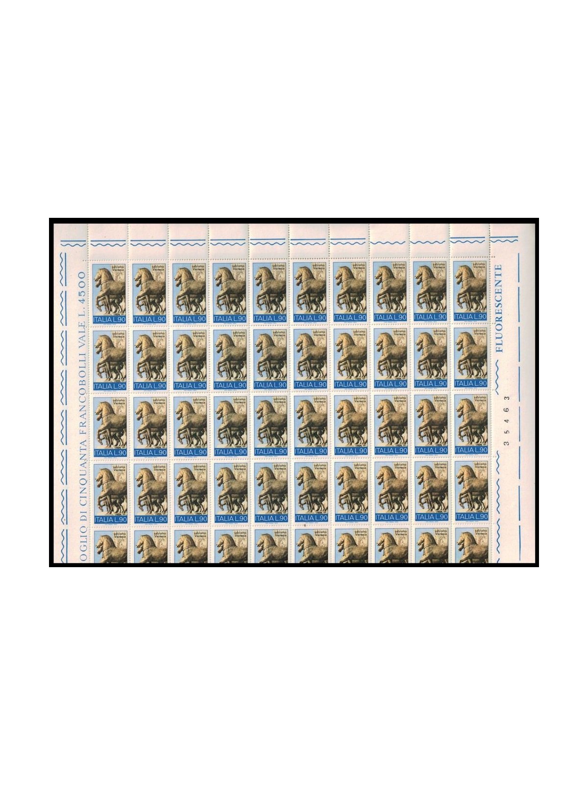 ITALY 1973 Save Venice £90 1 full sheet MNH**