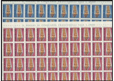 ITALY 1969 Europe 2 full sheets MNH**