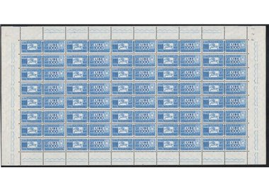 ITALIA 1957 Pacchi postali £ 1000 1 foglio intero MNH**