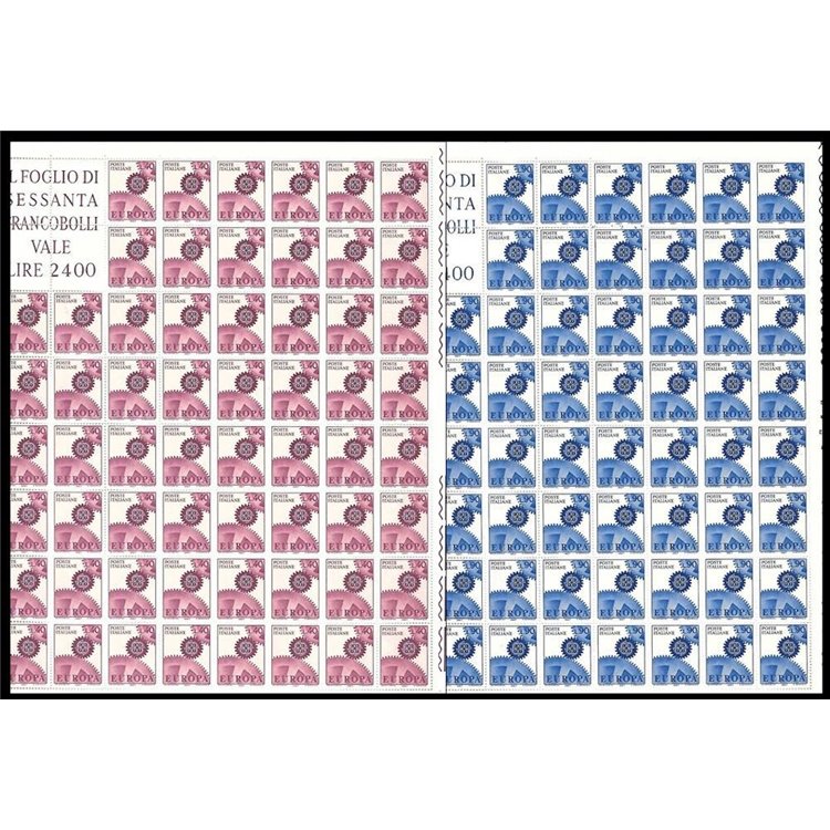 ITALY 1967 Europe 2 full sheets MNH**