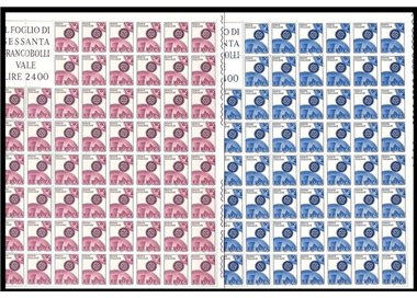ITALY 1967 Europe 2 full sheets MNH**