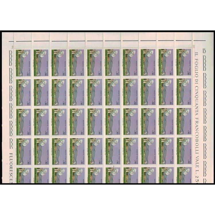 ITALY 1968 Space Telecommunications 1 full sheet MNH**
