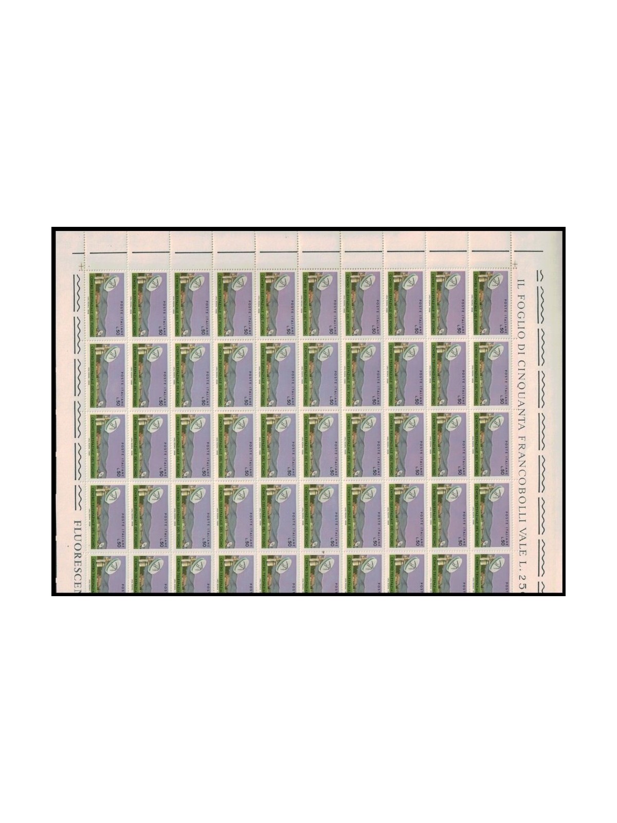 ITALY 1968 Space Telecommunications 1 full sheet MNH**