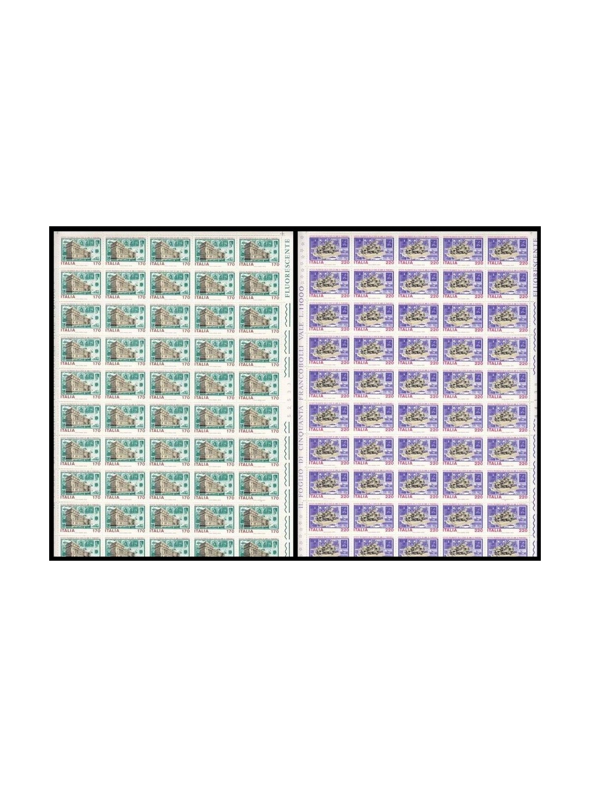ITALY 1979 Istituto Poligrafico 2 full sheets MNH**