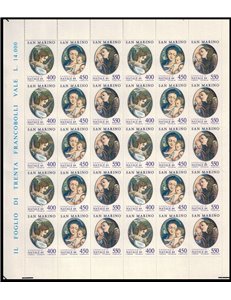 SAN MARINO 1984 Christmas 1 full sheet MNH**