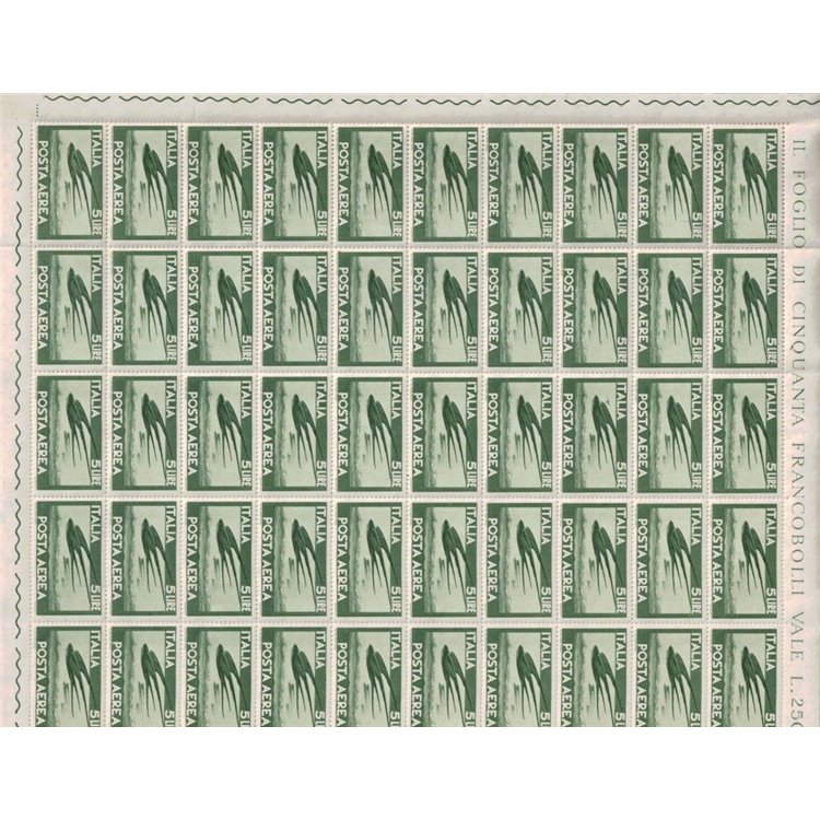 ITALIA 1962 Posta aerea 1 foglio intero MNH**