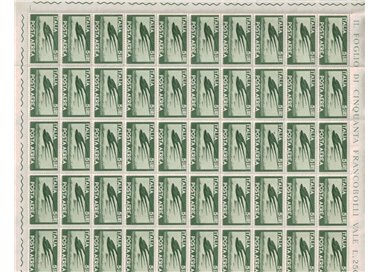 ITALY 1962 Airmail 1 full sheet MNH**