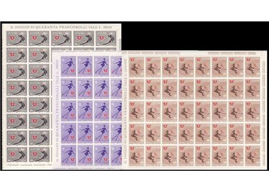 ITALY 1966 Winter Universiade 3 full sheets MNH**