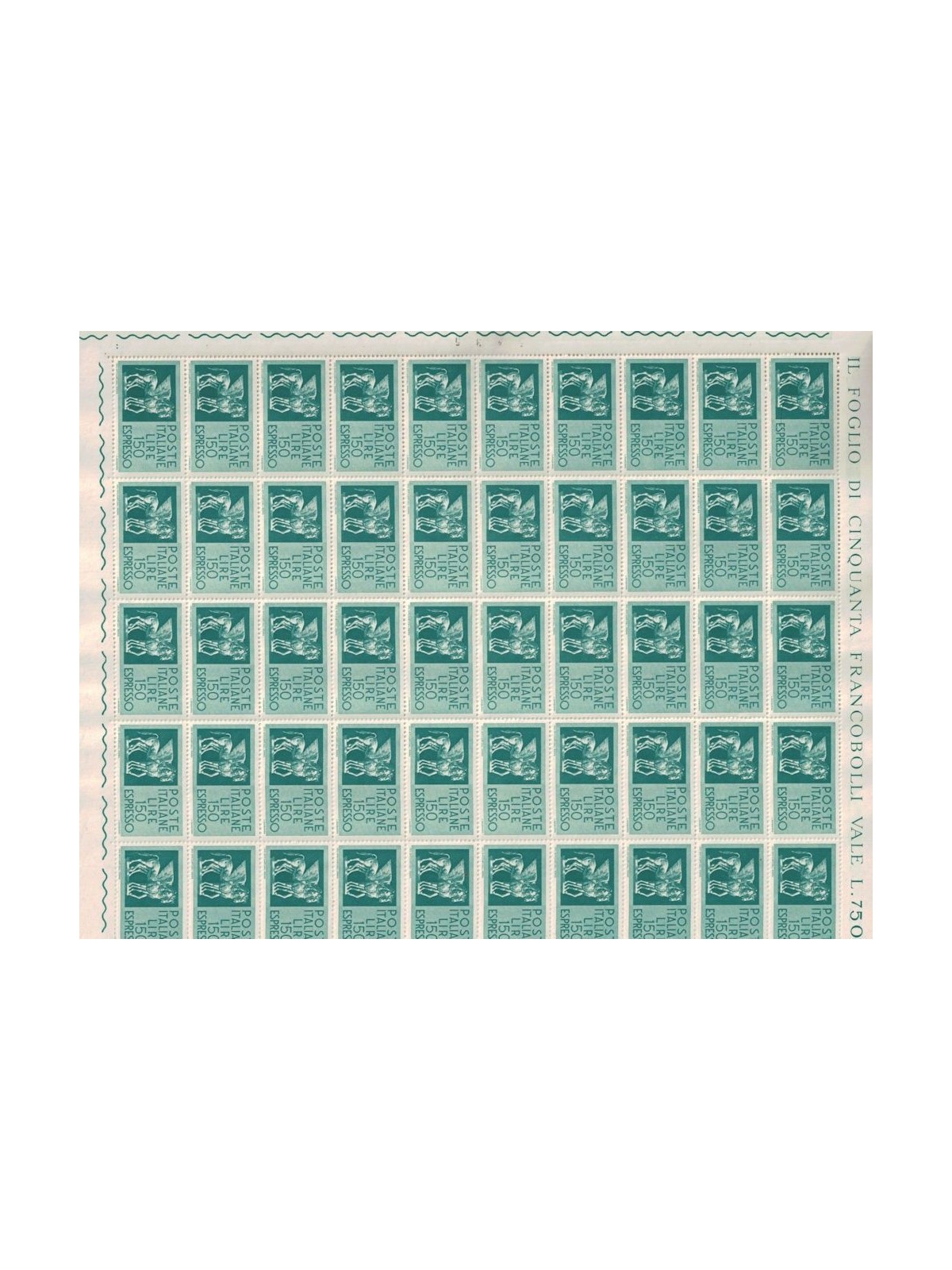 ITALIA 1966 Espresso £ 150 1 foglio intero MNH**