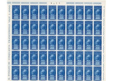 ITALY 1966 Pneumatic Mail 20£ 1 full sheet MNH**