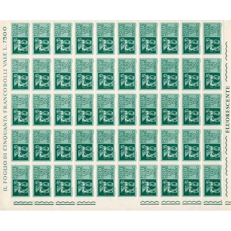 ITALY 1968 Espresso £150 (fluorescent) 1 full sheet MNH**