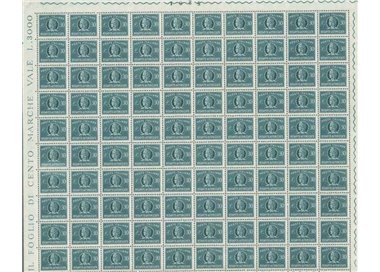 ITALIA 1965 Recapito autorizzato 30£ 1 foglio intero MNH**