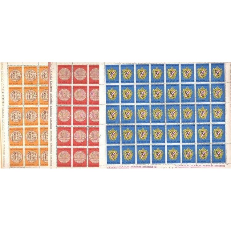 VATICAN 1970 Vatican Council I 3 full sheets MNH**