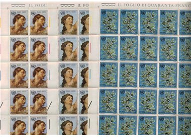 VATICANO 1970 Anniversario dell'ONU 3 fogli interi MNH**