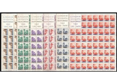 SAN MARINO 1966 Views 6 full sheets MNH**