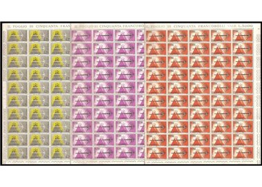 SAN MARINO 1966 Express 3 full sheets MNH**