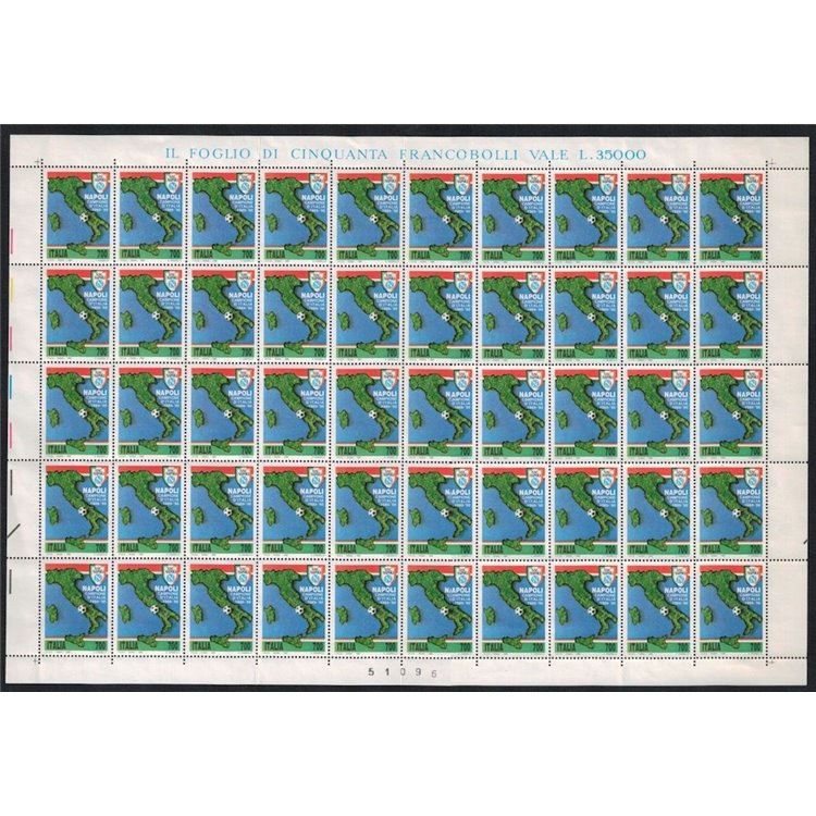 ITALIA 1990 Napoli campione (foglio intero) MNH**