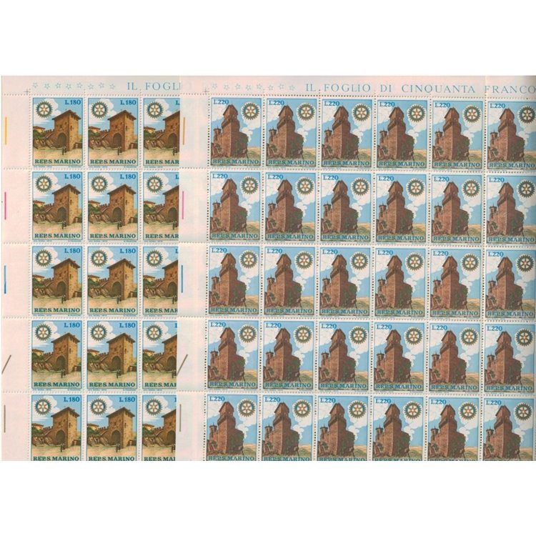 SAN MARINO 1970 Rotary Club 2 full sheets MNH**