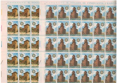 SAN MARINO 1970 Rotary Club 2 full sheets MNH**