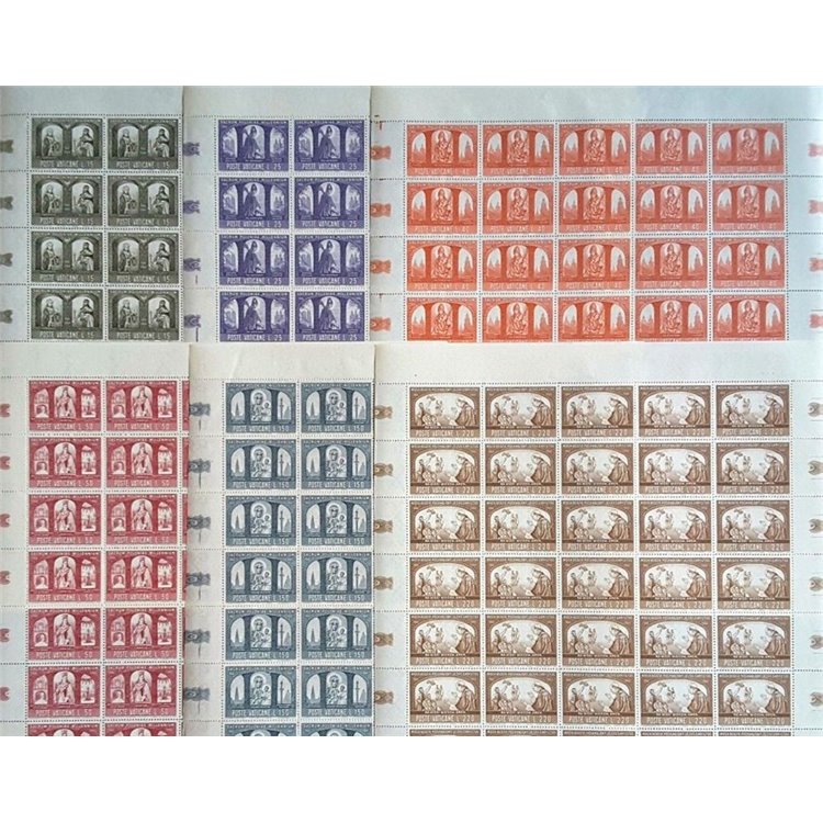 VATICAN 1966 Catholic Millennium 6 full sheets MNH**