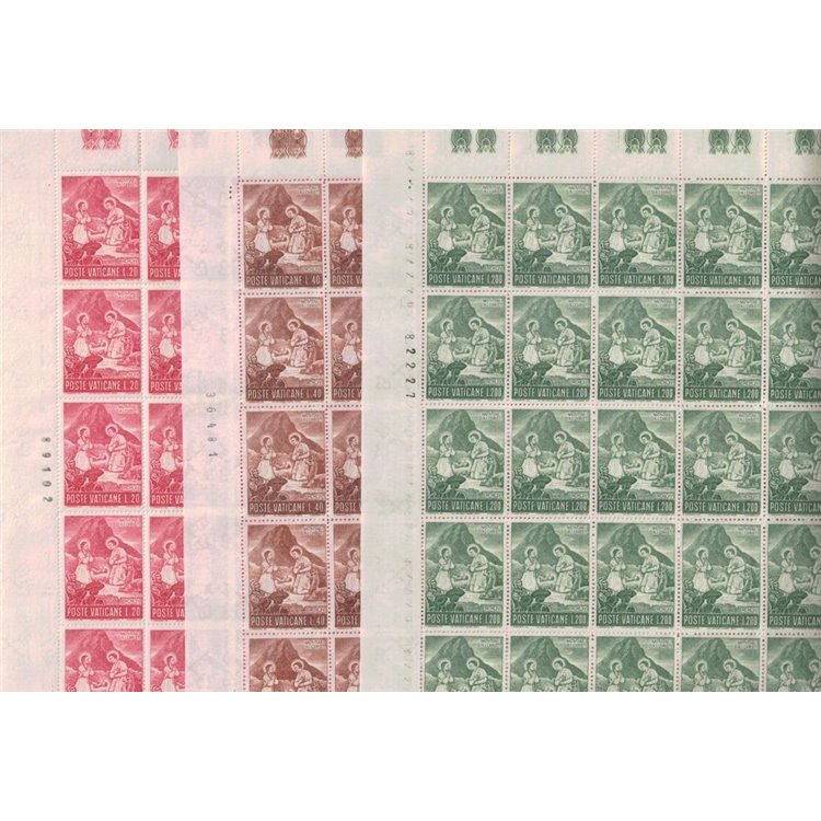 VATICANO 1965 Natale 3 fogli interi MNH**