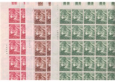 VATICANO 1965 Natale 3 fogli interi MNH**