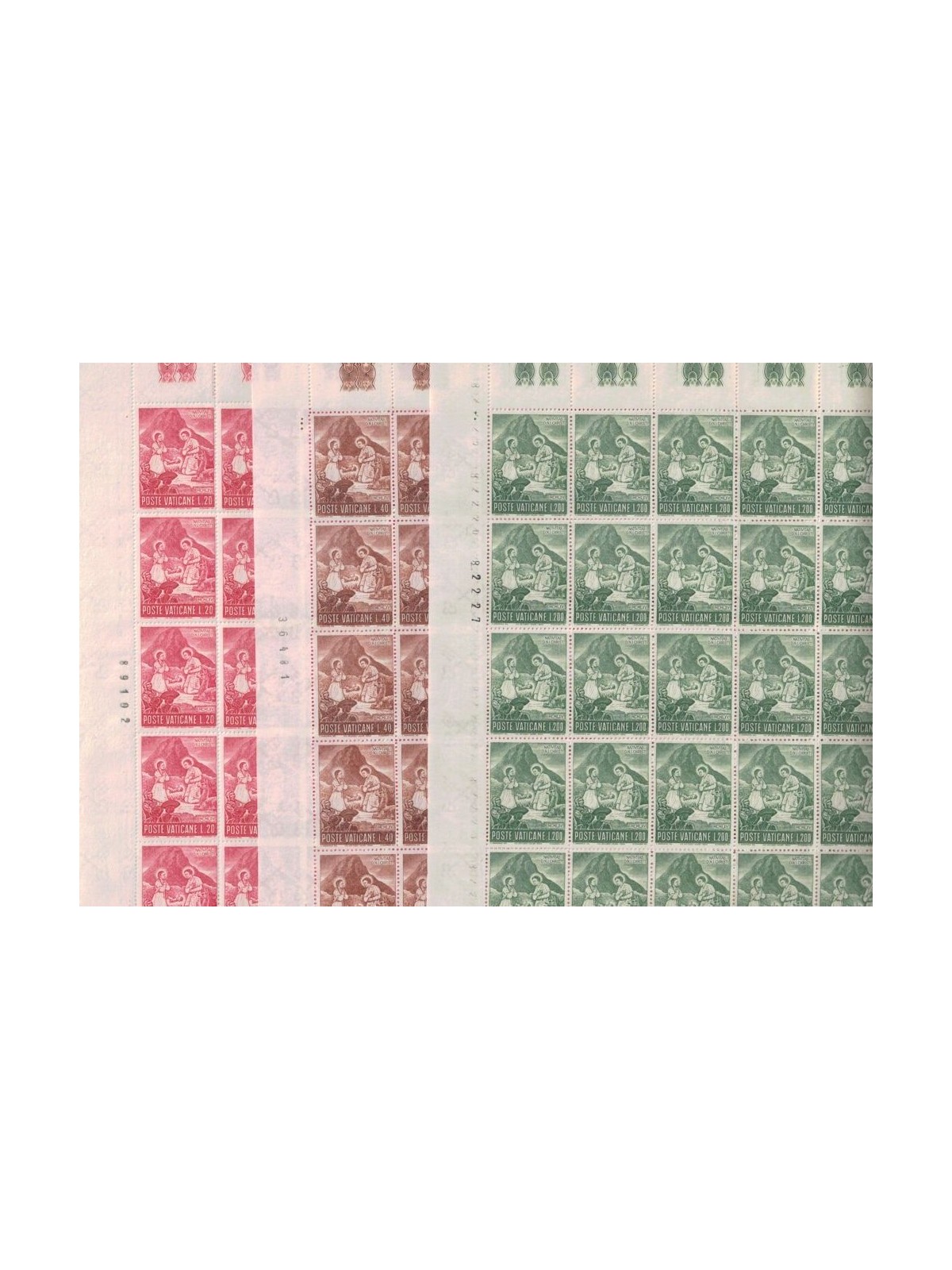 VATICAN 1965 Christmas 3 full sheets MNH**