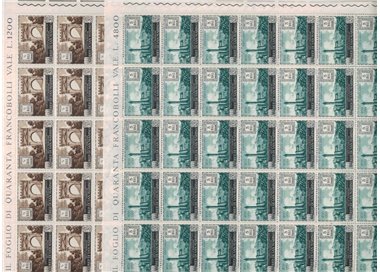 SAN MARINO 1959 Stamps of Romagna 2 full sheets MNH**