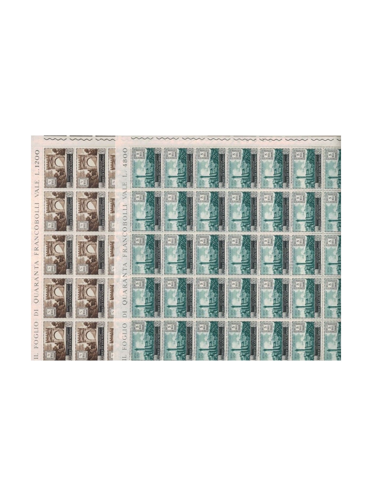 SAN MARINO 1959 Stamps of Romagna 2 full sheets MNH**