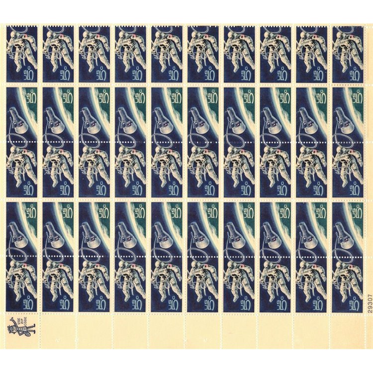 USA 1967 Work in Space (Gemini Capsules) 1 full sheet MNH**