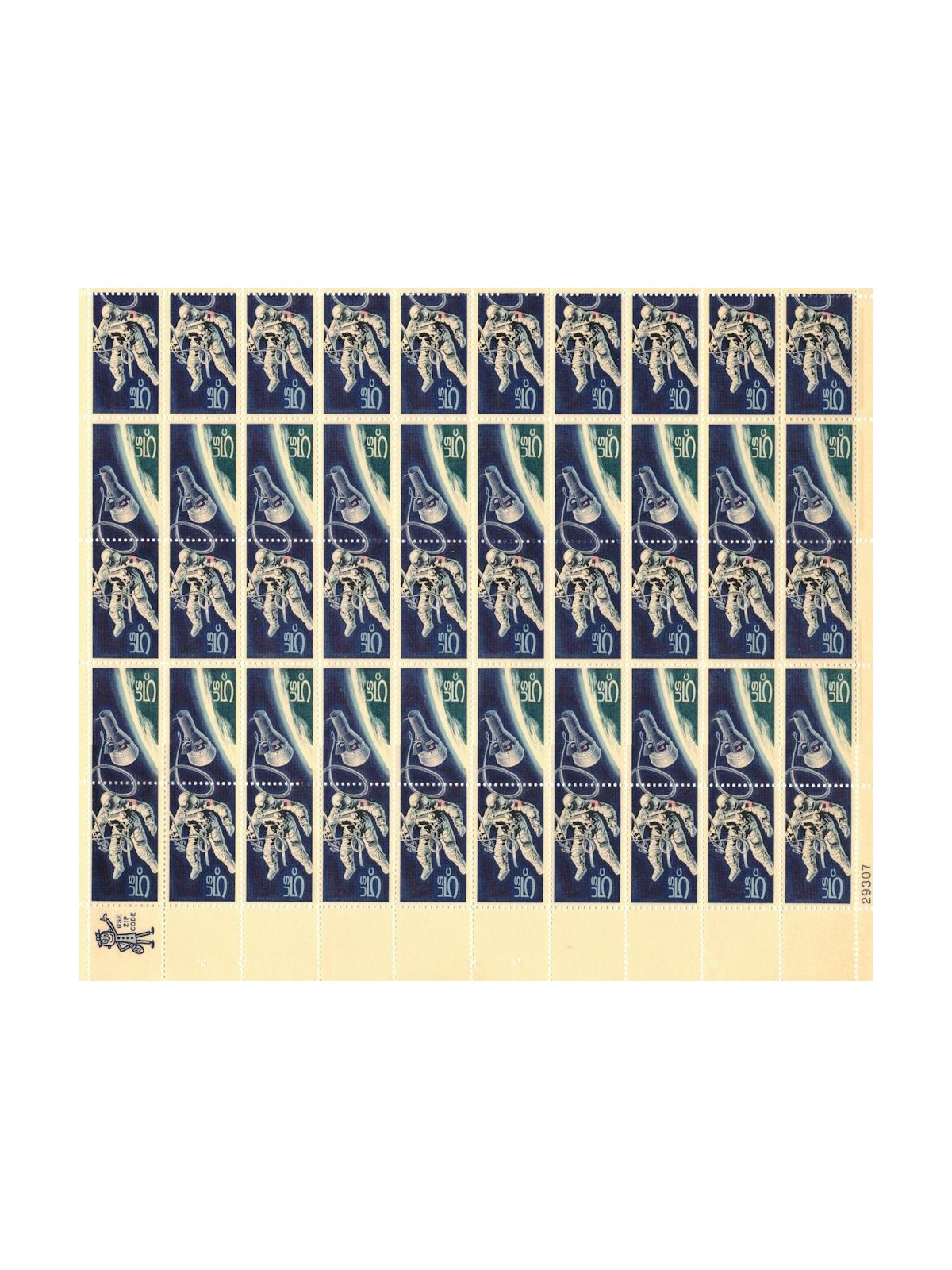 USA 1967 Lavoro nello Spazio (Capsule Gemini) 1 foglio intero MNH**