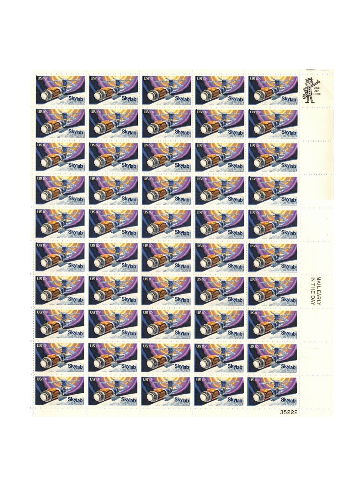 USA 1974 Skylab 1 full sheet MNH**